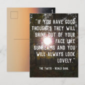 Aanpasbare Opbeurende Spreuk De Truits Roald Dahl Briefkaart (Voorkant / Achterkant)