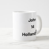 Aanpasbare Oranje Supporter Uitrusting Grote Koffiekop (Voorkant rechts)
