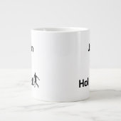 Aanpasbare Oranje Supporter Uitrusting Grote Koffiekop (Voorkant)