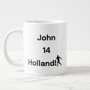 Aanpasbare Oranje Supporter Uitrusting Grote Koffiekop