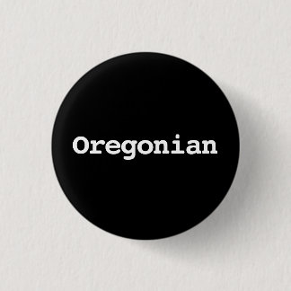 Aanpasbare Oregonian typografie Ronde Button 3,2 Cm