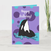 Aanpasbare Orka Moordwalvis Verjaardag  Kaart (Voorkant)