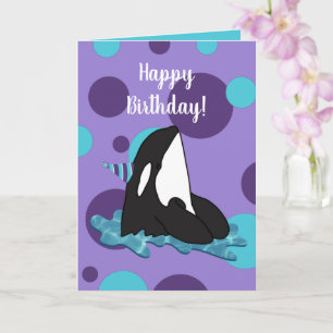 Aanpasbare Orka Moordwalvis Verjaardag Kaart