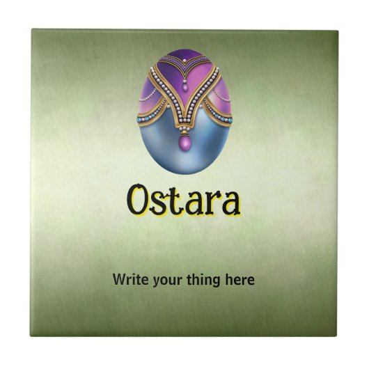 Aanpasbare Ostara Keramische Tegel Tegeltje (Voorkant)