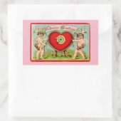 AANPASBARE OUDERWETSE VALENTIJN CUPID Sticker (Tas)
