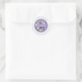Aanpasbare paarse bloem sticker voor Pasen (Tas)