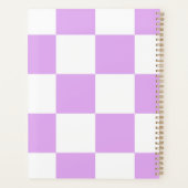 Aanpasbare Paarse Geruite Planner voor Leraren (Achterkant)
