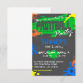AANpasbare PAINTBALL-PARTIJINVITATIE RSVP Kaartje (Voorkant / Achterkant)