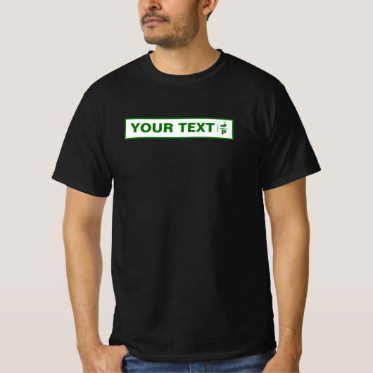 Aanpasbare Palestijnse autokentekenplaat. T-shirt (Voorkant)