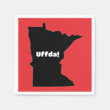 Aanpasbare papieren servet, Minnesota, Uffda!