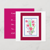 Aanpasbare partijuitnodiging kaart (Voorkant / Achterkant)