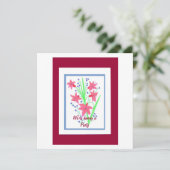 Aanpasbare partijuitnodiging kaart (Staand voorkant)