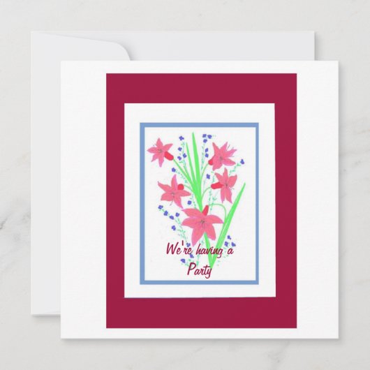 Aanpasbare partijuitnodiging kaart (Voorkant)