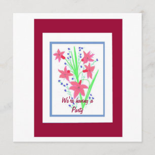 Aanpasbare partijuitnodiging kaart