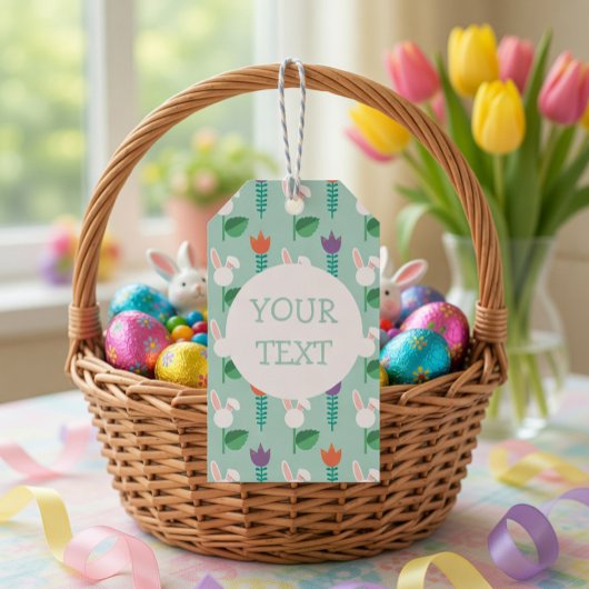 Aanpasbare Pasen-cadeaubijsluiters Cadeaulabel