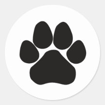 Aanpasbare Paw Print Sticker