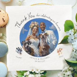 Aanpasbare Paw-tografische foto met je honden Servet