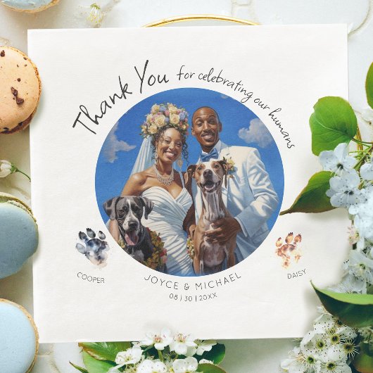 Aanpasbare Paw-tografische foto met je honden Servet