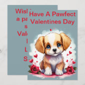 Aanpasbare Pawfect Valentijnsdag Puppy,  Feestdagenkaart (Voorkant / Achterkant)