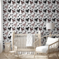 Aanpasbare Peel en Stick Dog Print