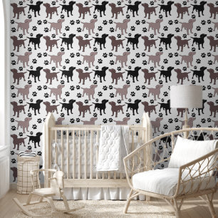 Aanpasbare Peel en Stick Dog Print Behang