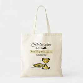 Aanpasbare, peetdochter Eerste Communie Kelk Tote Bag