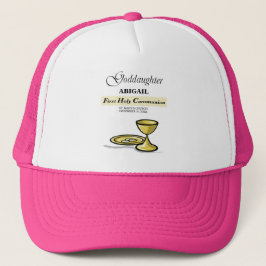 Aanpasbare, peetdochter Eerste Communie Kelk Trucker Pet