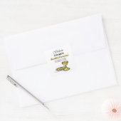 Aanpasbare, peetzoon Eerste Communie Kelk Vierkante Sticker (Envelop)