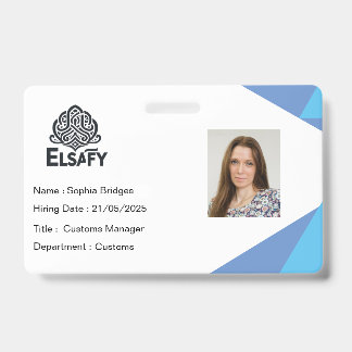 Aanpasbare Personeelskaart Badge