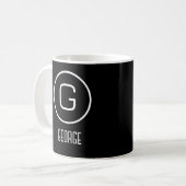 Aanpasbare persoonlijke naamlogo koffiemok (Voorkant links)