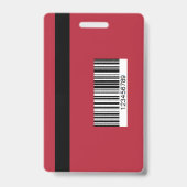 Aanpasbare perspas met foto-ID en QR-code Badge (Achterkant)