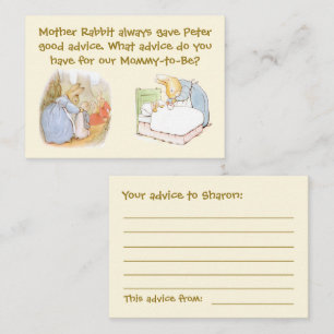 Aanpasbare Peter Rabbit baby shower advieskaarten Advieskaart
