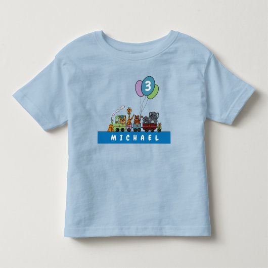 Aanpasbare Peuter Verjaardag T-shirt kleine trein (Voorkant)