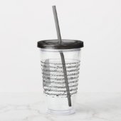 Aanpasbare Piano   Acryl Drinkbeker (Links)