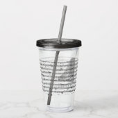 Aanpasbare Piano   Acryl Drinkbeker (Achterkant)