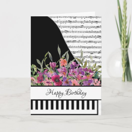 Aanpasbare pianokaart kaart (Voorkant)