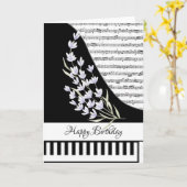Aanpasbare pianokaart kaart (Gele Bloem)