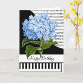 Aanpasbare pianokaart kaart (Gele Bloem)