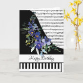 Aanpasbare pianokaart kaart (Gele Bloem)