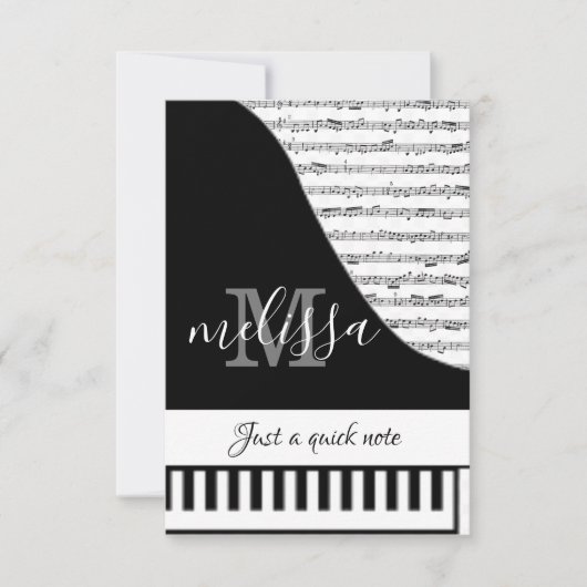 Aanpasbare pianokaart kaart (Voorkant)