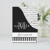 Aanpasbare pianokaart kaart (Staand voorkant)