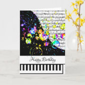 Aanpasbare pianokaart kaart (Gele Bloem)