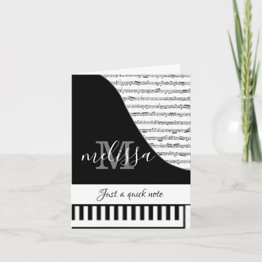 Aanpasbare Pianokaart Kaart (Voorkant)