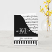 Aanpasbare Pianokaart Kaart (Gele Bloem)