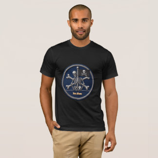 Aanpasbare Piraten Schedel T-Shirt: Voeg Naam & Vl T-shirt