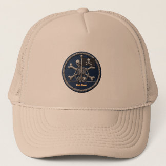 Aanpasbare Piraten Schedel Trucker Hoed: Personali Pet