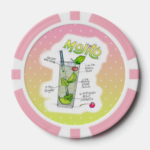 AANPASBARE POKERCHIPS - MOJITO RECEPT COCKTAIL KUN