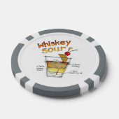 AANPASBARE POKERCHIPS - WHISKEY SOUR RECEPT COCKTA (Enkel)