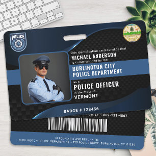 Aanpasbare politie handhavingsmedewerker ID Badge