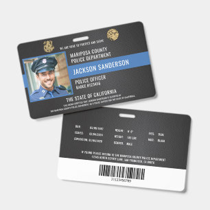 Aanpasbare politie handhavingsmedewerker ID Badge